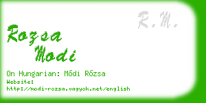 rozsa modi business card