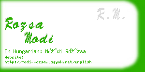 rozsa modi business card